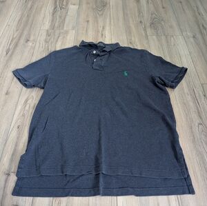Polo by Ralph Lauren Navy and Green Classic Polo Shirt Sz Large
